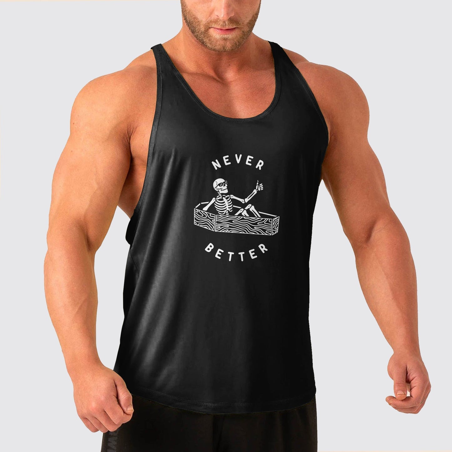 Skull Power Training Tank Top for Men- AA05654