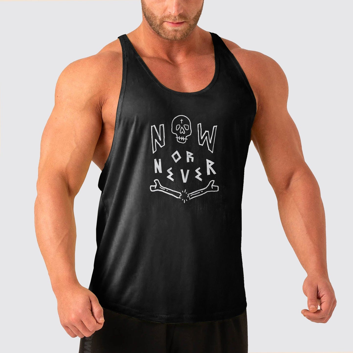 Skull Power Training Tank Top for Men- AA05656