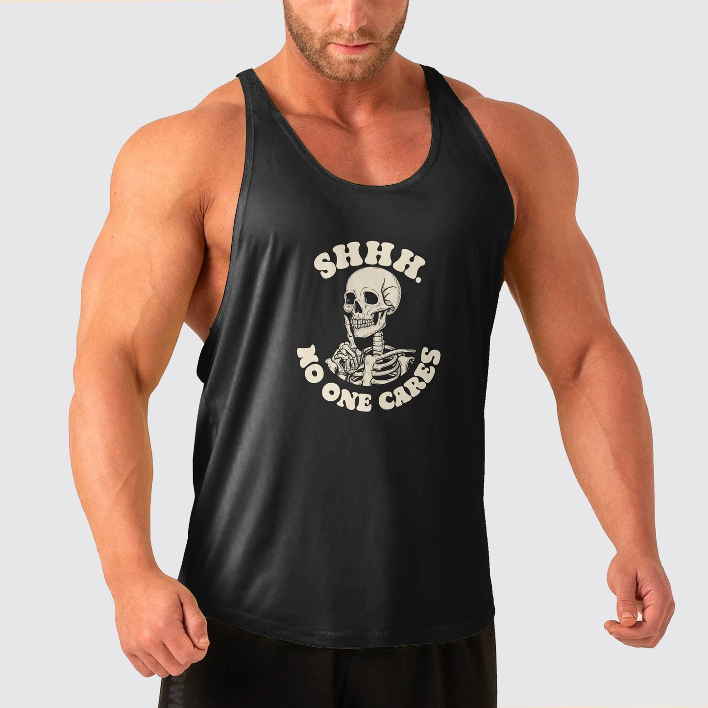 Skull Power Training Tank Top for Men- AA05657