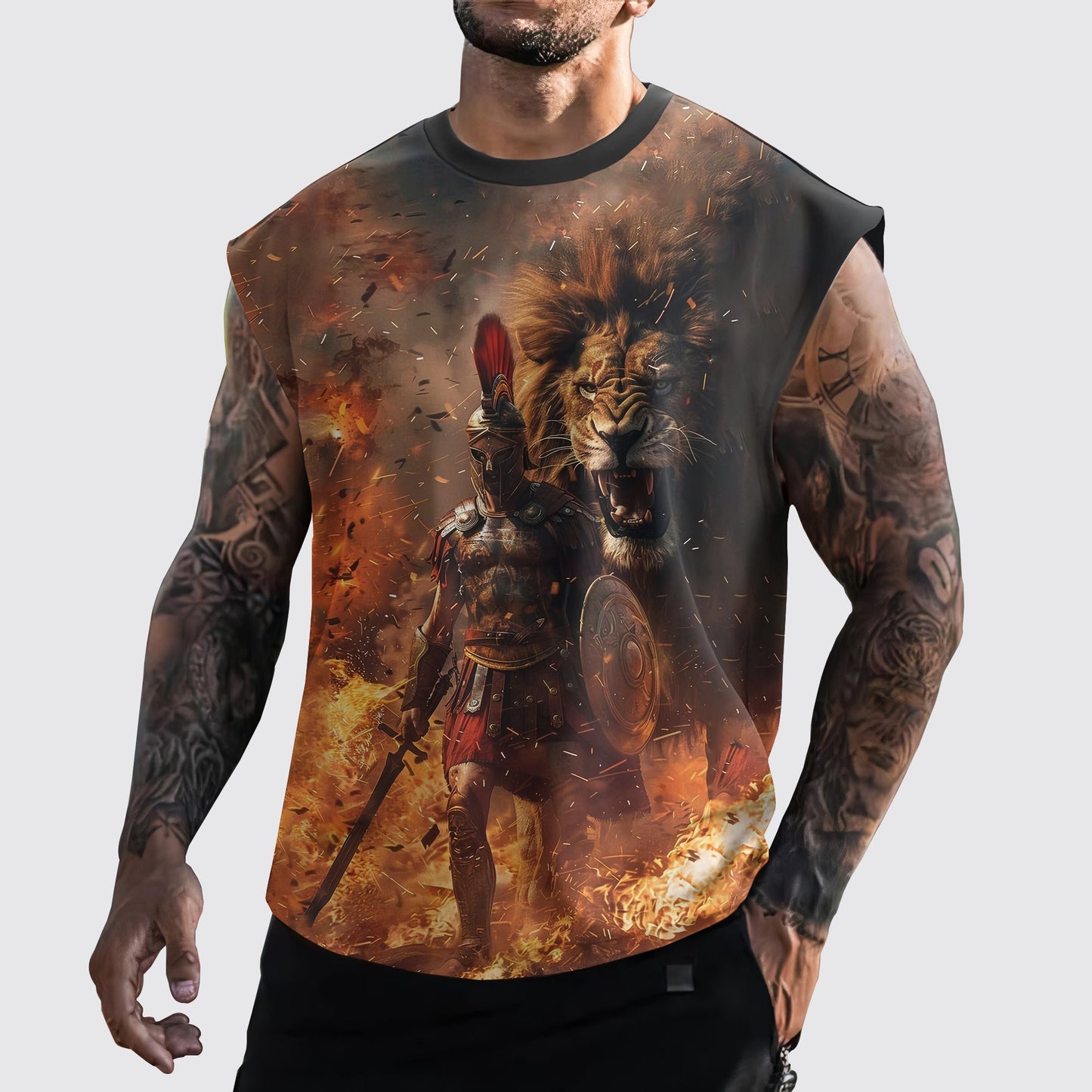 Warrior 3D Cut-Off Tank- AA05873