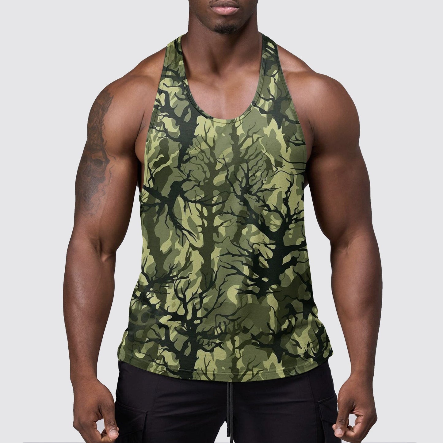 StealthFlex Camo Tank Top- Performance Fit for Bodybuilders- AA06353
