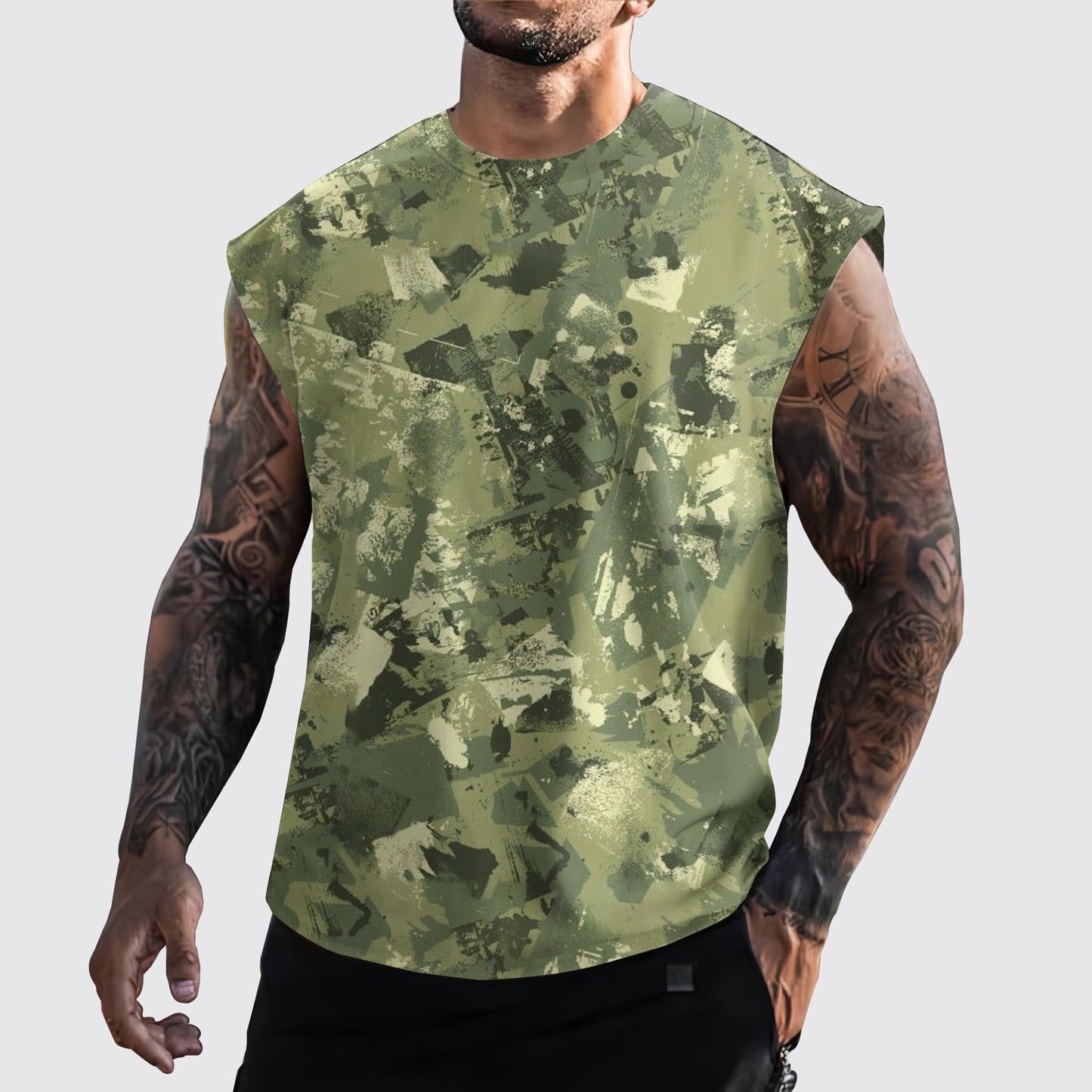 Urban Camo Cut-Off Tank- AA06437