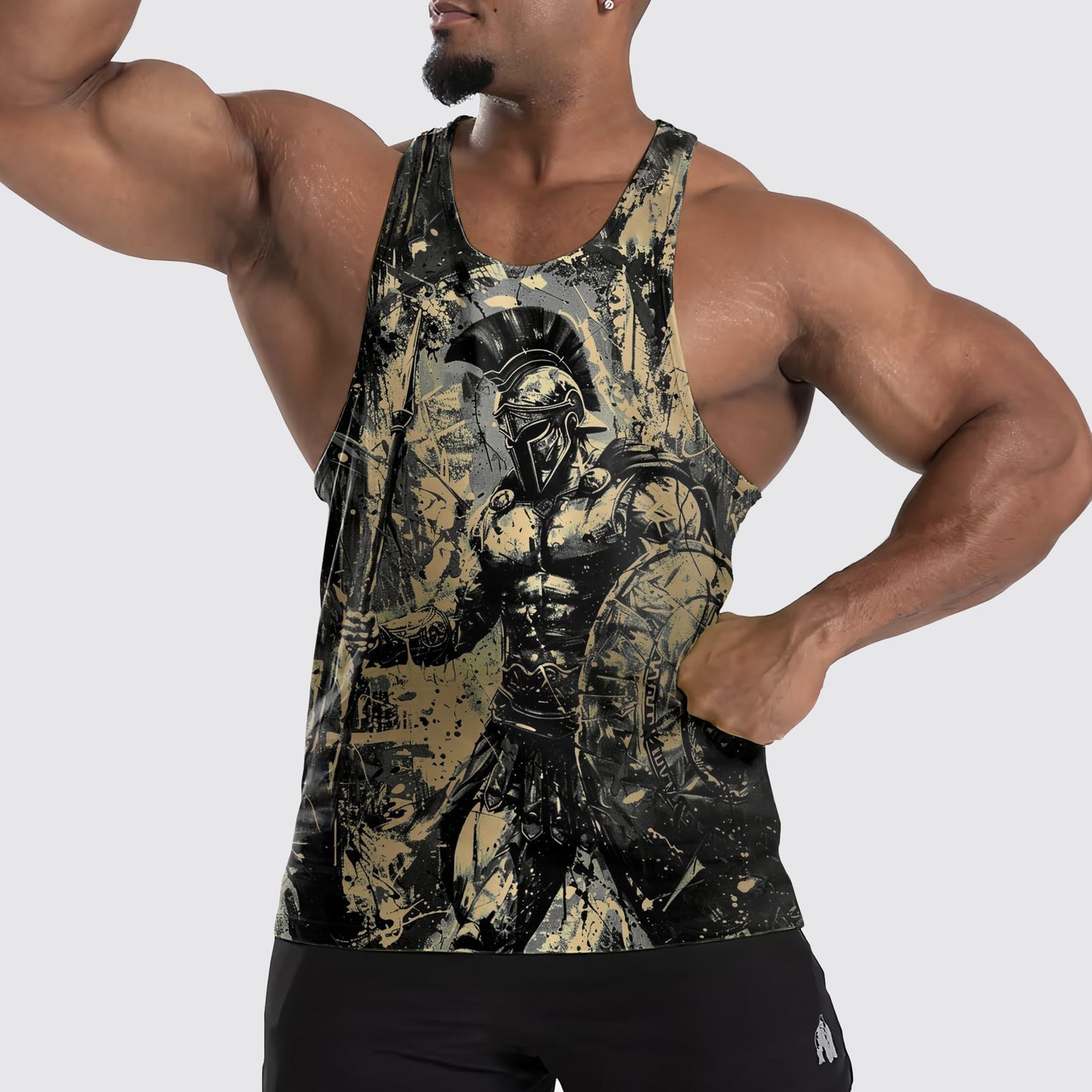 Warrior Spirit 3D Tank Top – Fierce Battle Artwork for Gym Warriors- AA06458