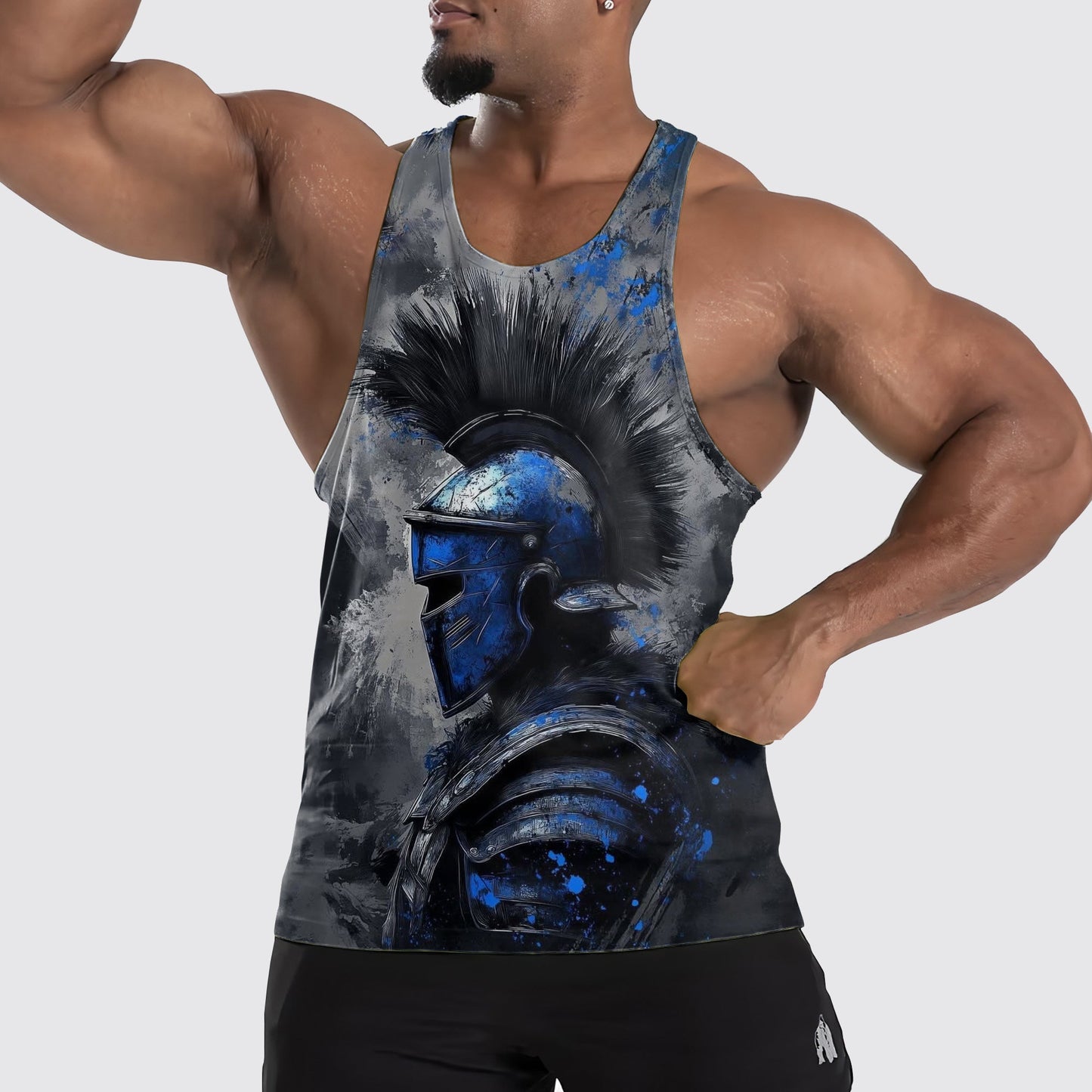 Warrior Spirit 3D Tank Top – Fierce Battle Artwork for Gym Warriors- AA06461