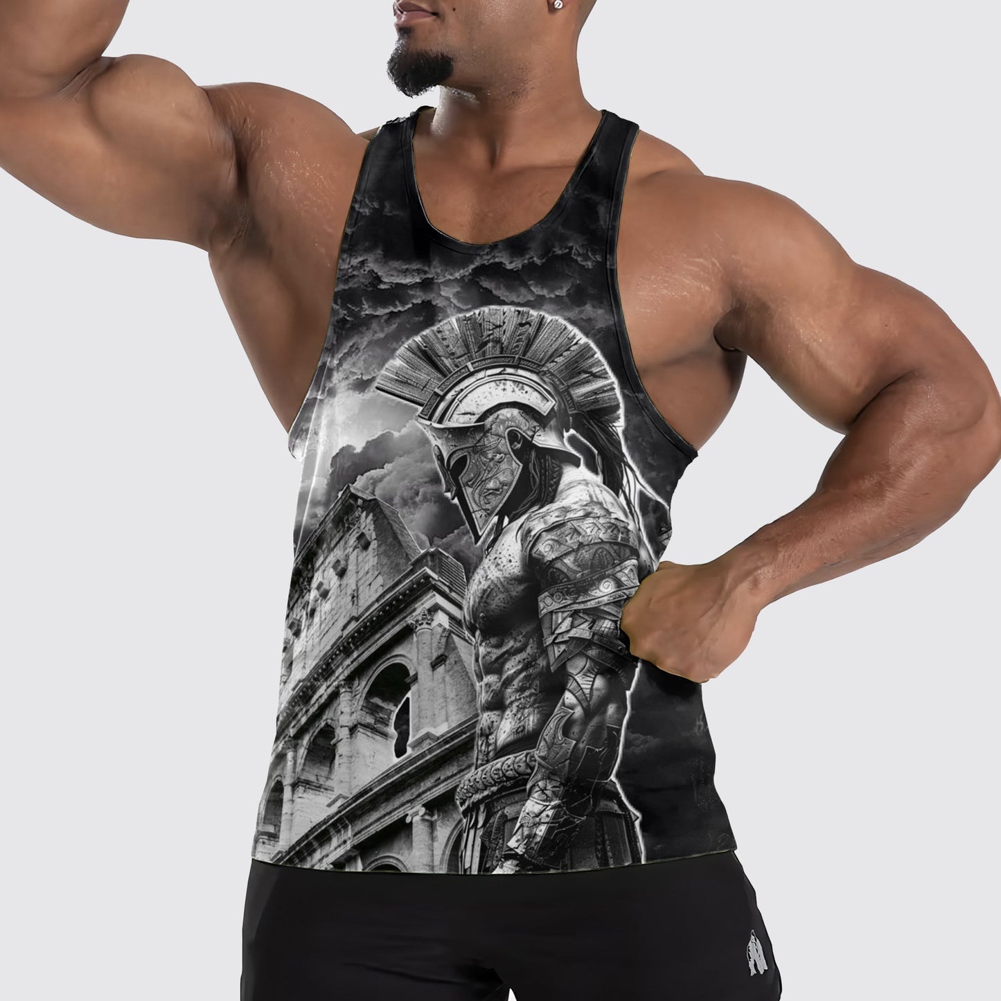 Warrior Spirit 3D Tank Top – Fierce Battle Artwork for Gym Warriors- AA06463