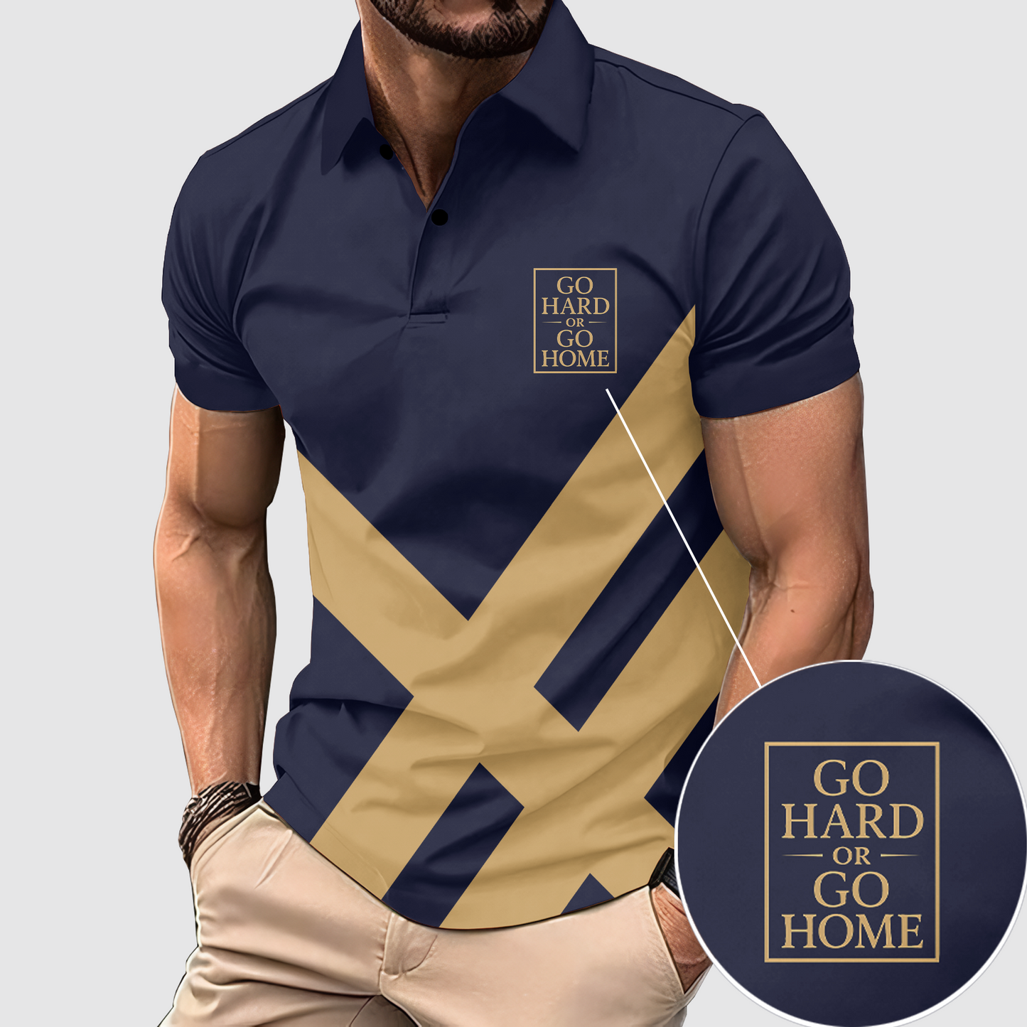 FlexFit Gym Polo Shirt: Performance & Style in Motion- AA07765