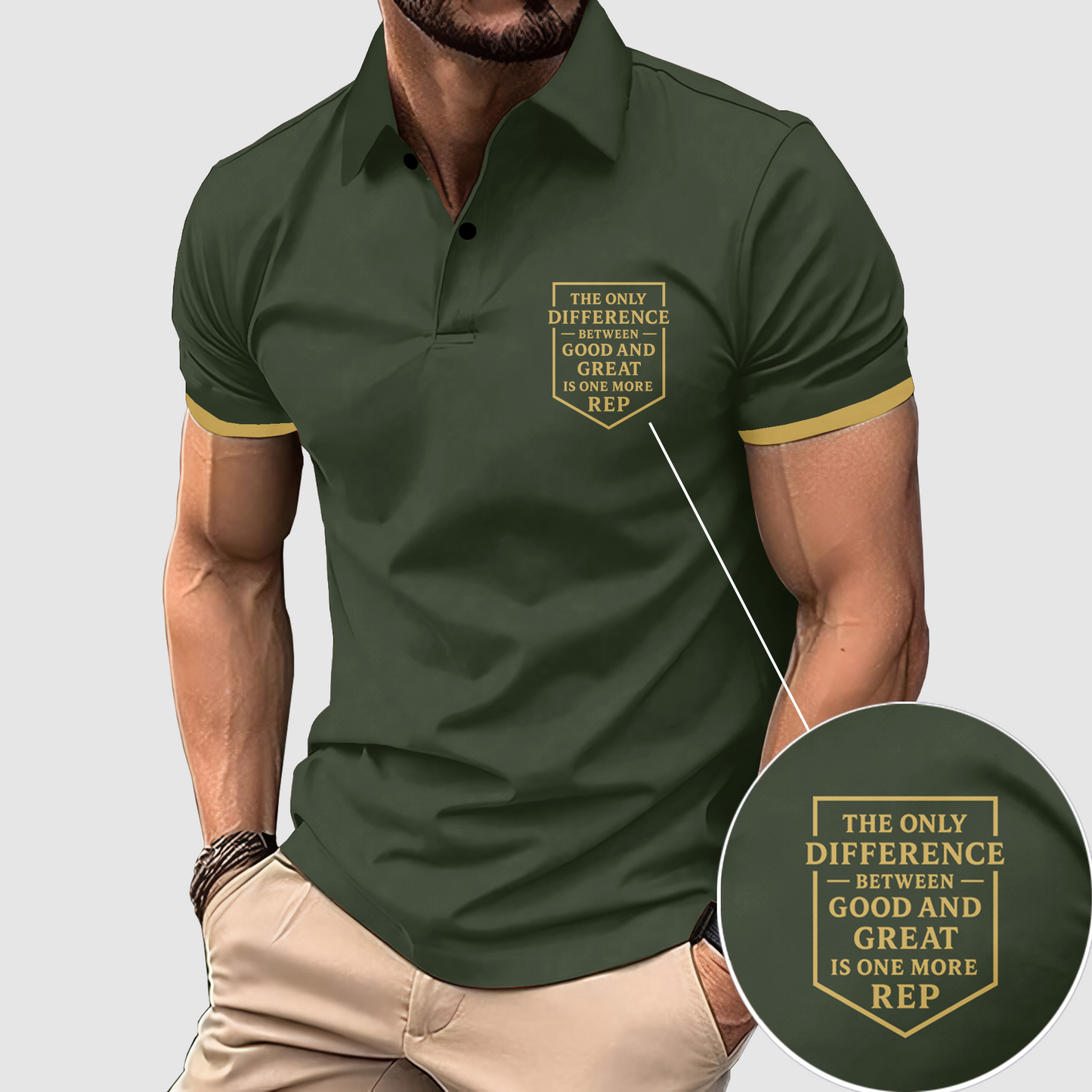 FlexFit Gym Polo Shirt: Performance & Style in Motion- AA07782