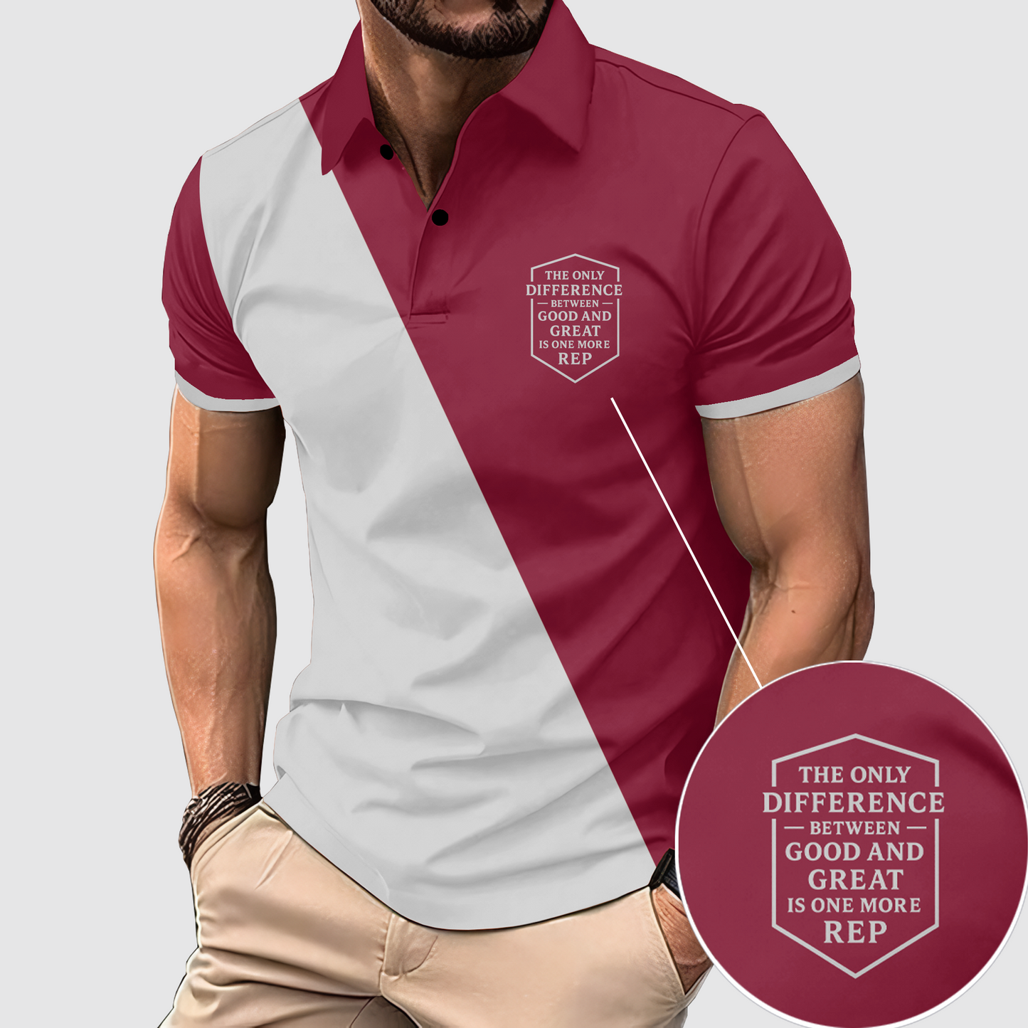 FlexFit Gym Polo Shirt: Performance & Style in Motion- AA07786