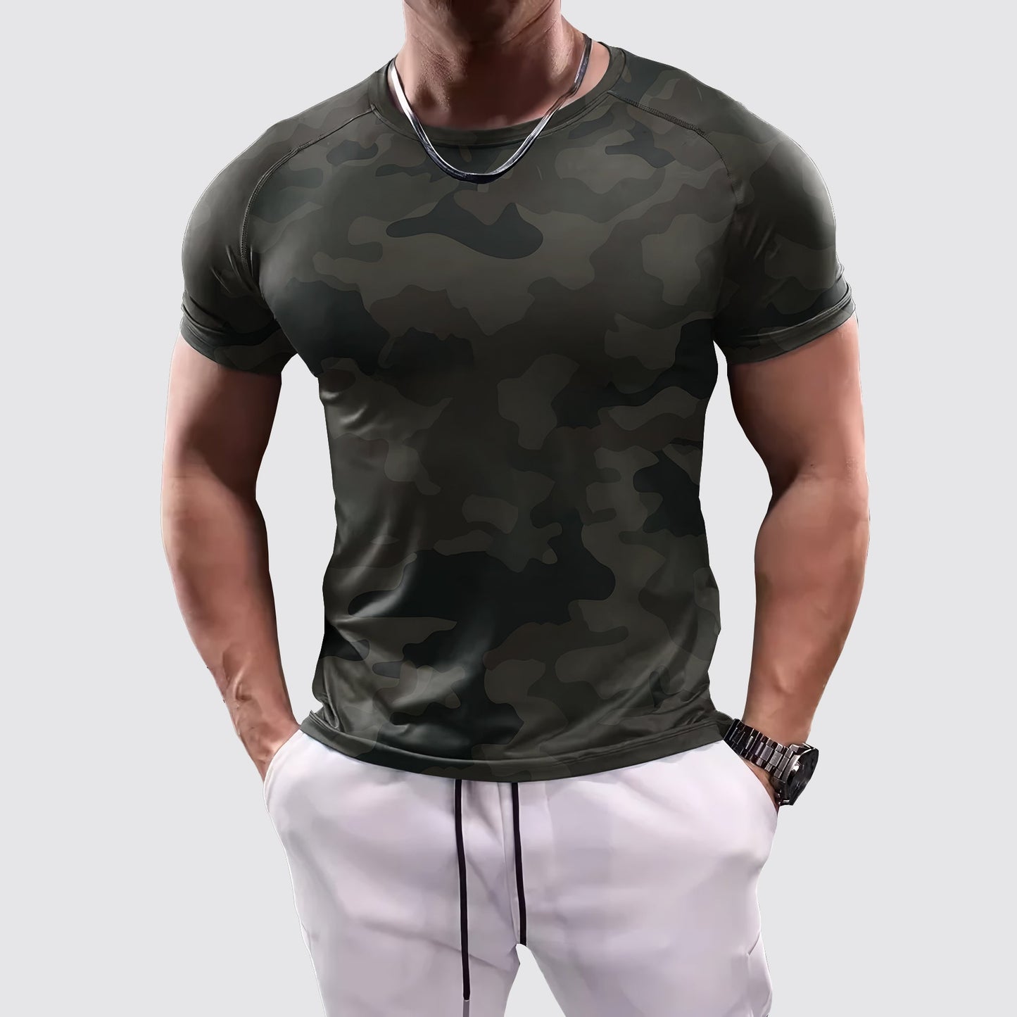 Camo Tight-Fitting Tee- AA07830