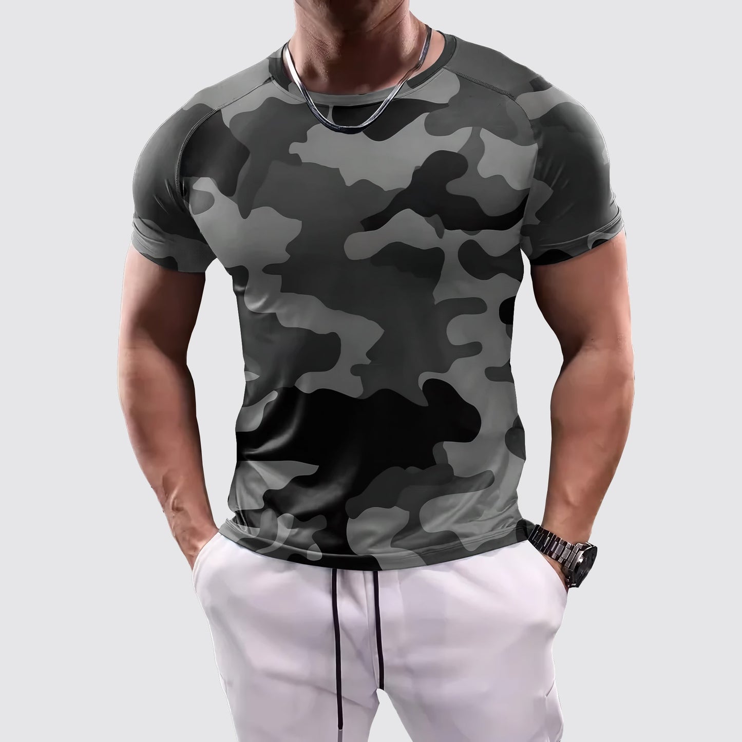 Camo Tight-Fitting Tee- AA07831