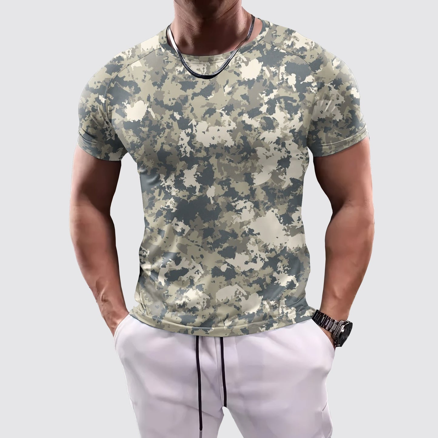 Camo Tight-Fitting Tee- AA07832