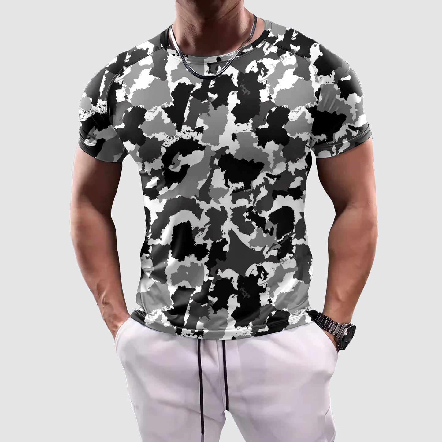 Camo Tight-Fitting Tee- AA07847
