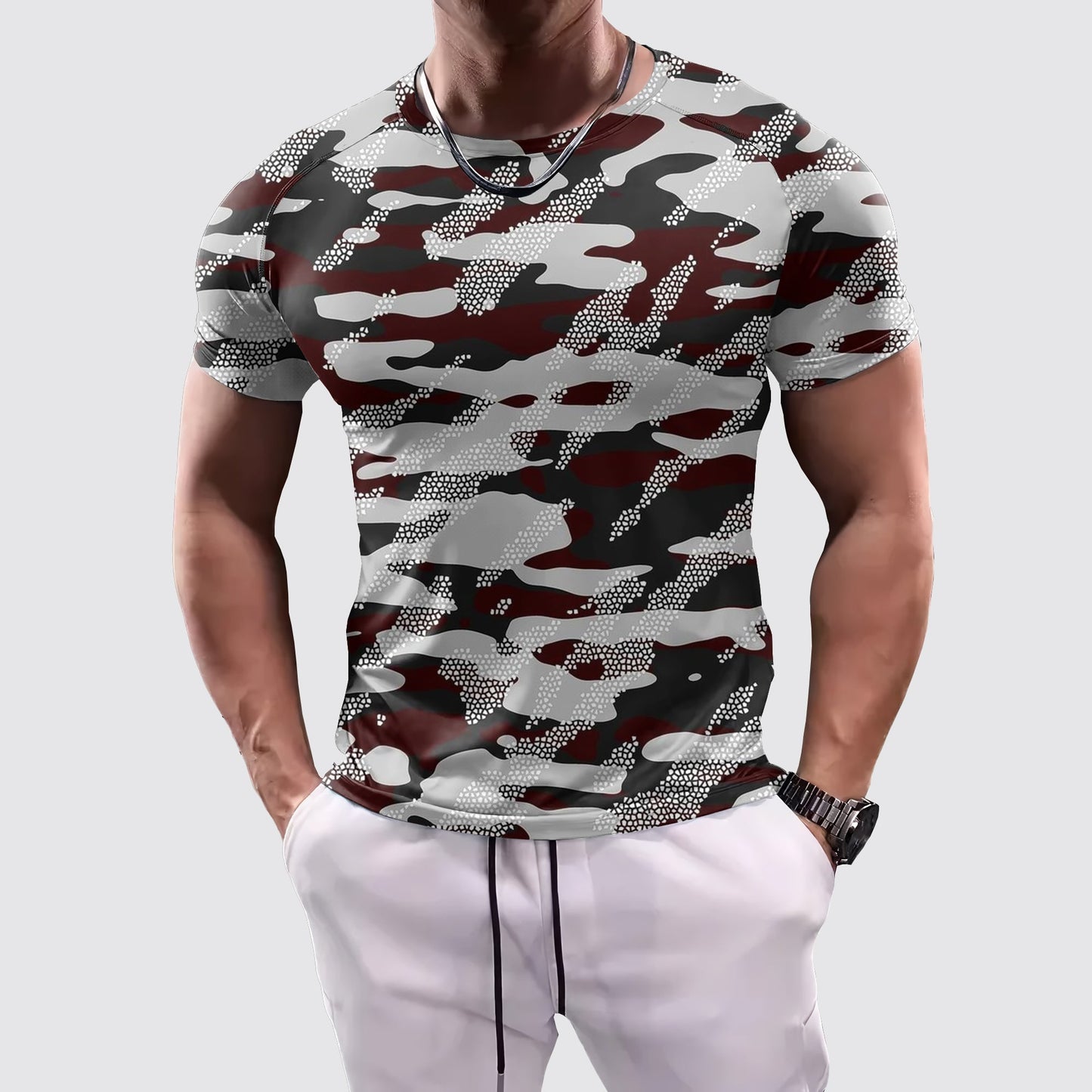 Camo Tight-Fitting Tee- AA07860