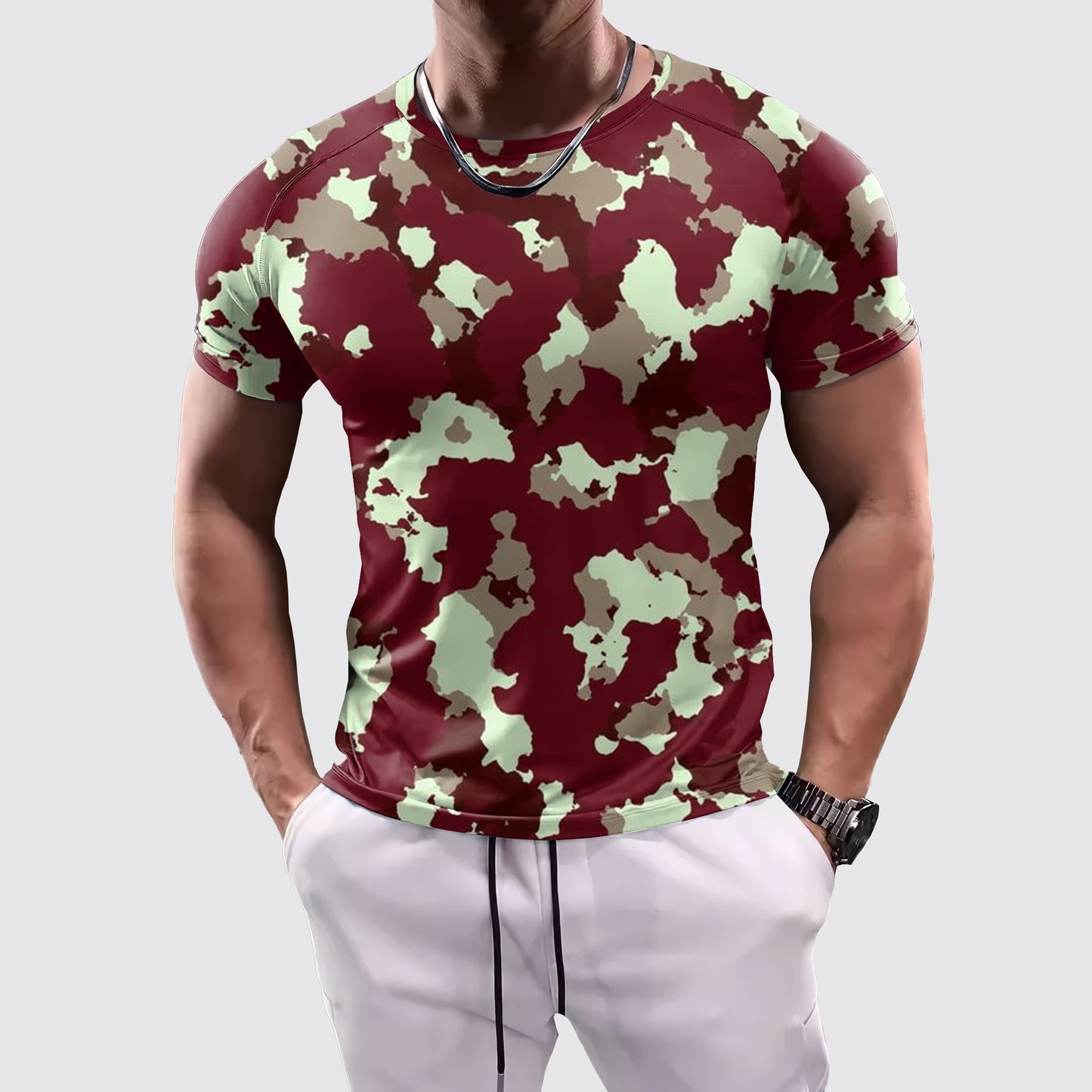 Camo Tight-Fitting Tee- AA07863