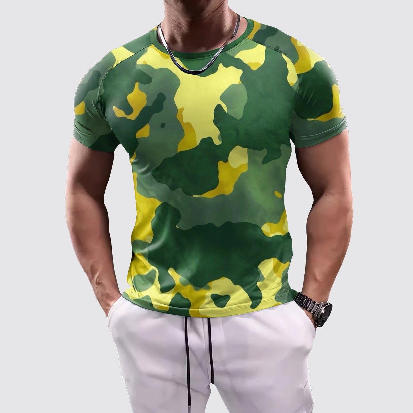 Camo Tight-Fitting Tee- AA07865