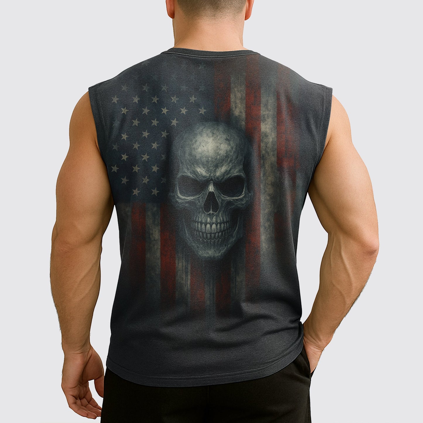 Dread Skull Cut-Off Tank- AA07956