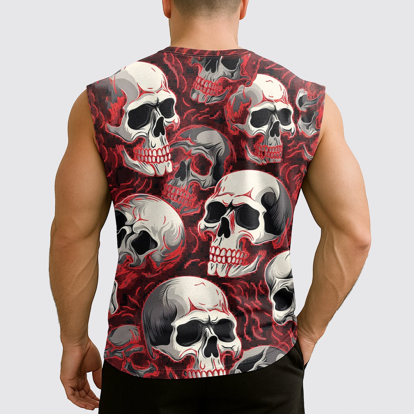 Dread Skull Cut-Off Tank- AA07973