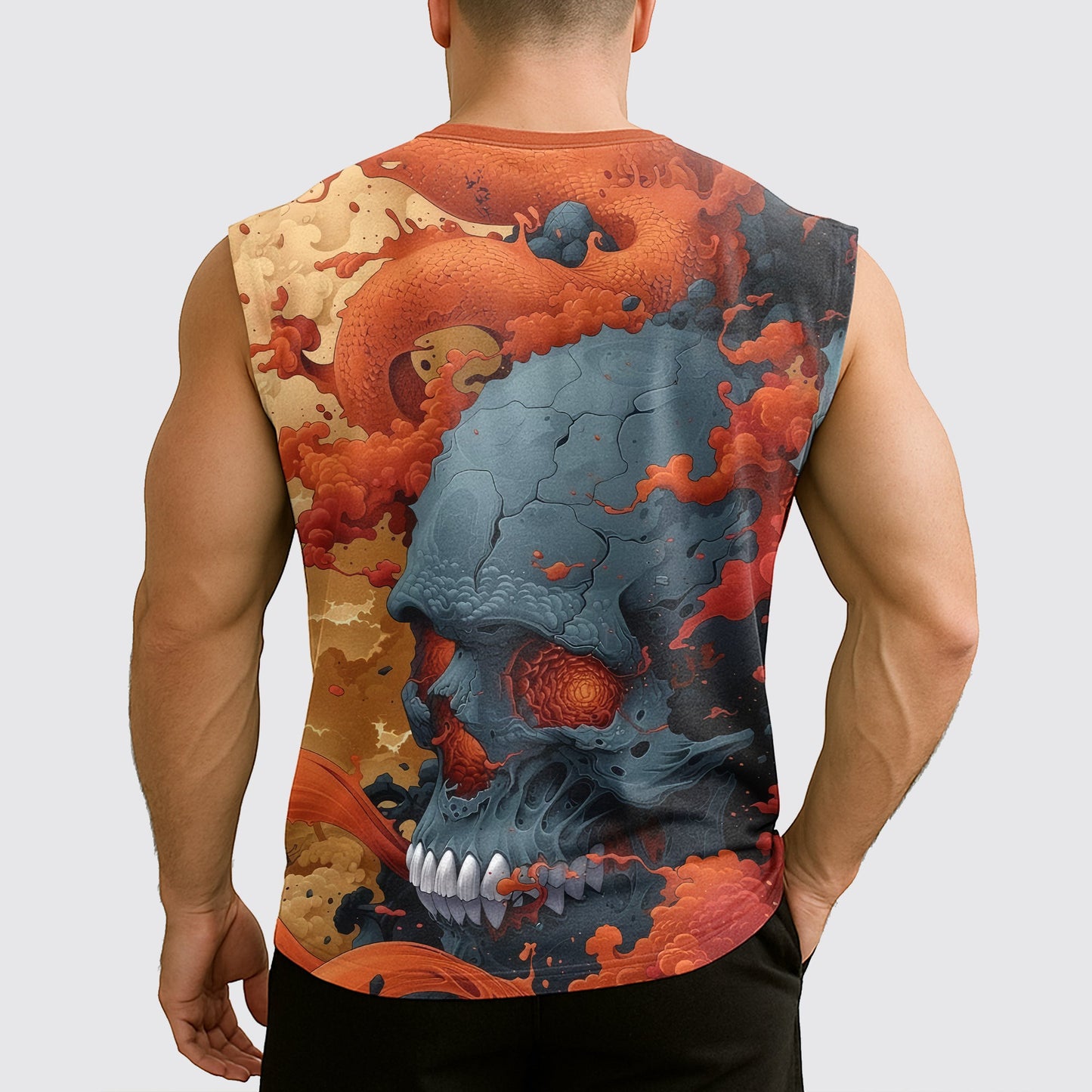 Dread Skull Cut-Off Tank- AA07994