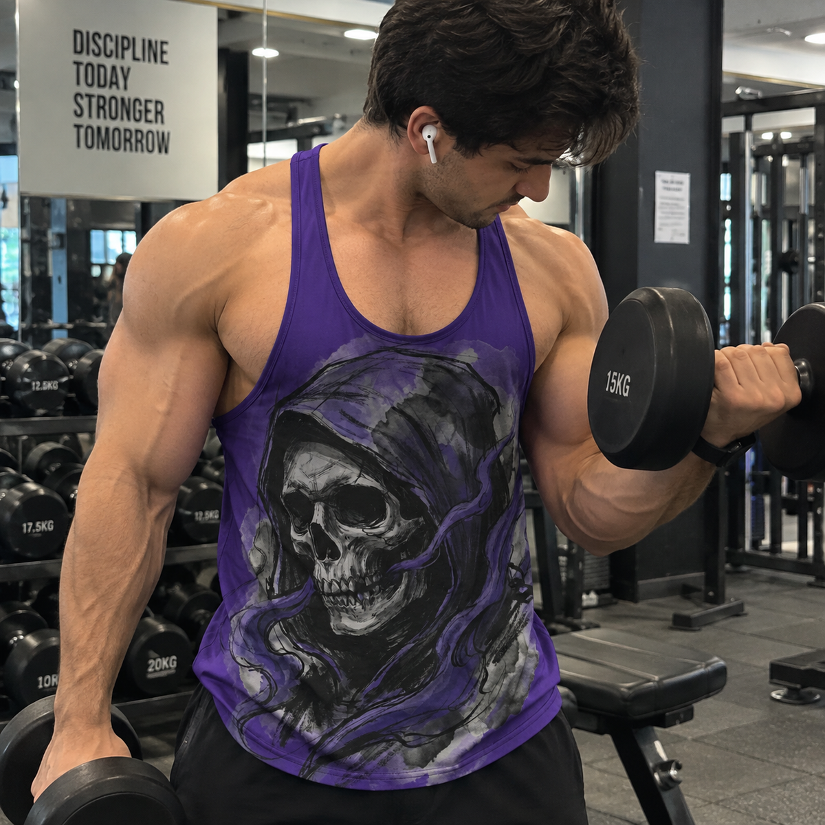 Skull 3D Racerback Tank Top- AA08650