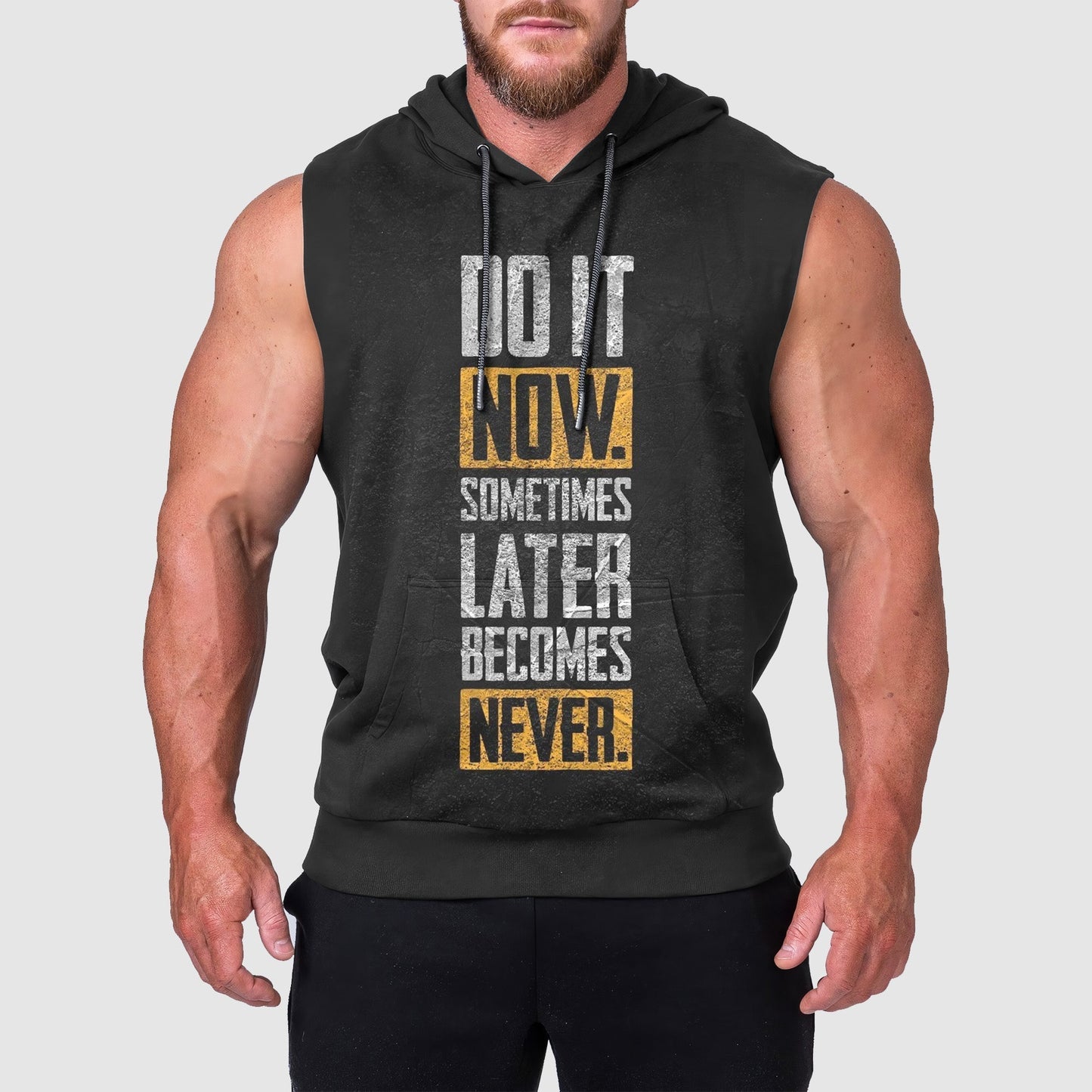 Ultimate Gym Sleeveless Hoodie for Men: Stay Cool and Comfy During Intense Workouts- TT00199