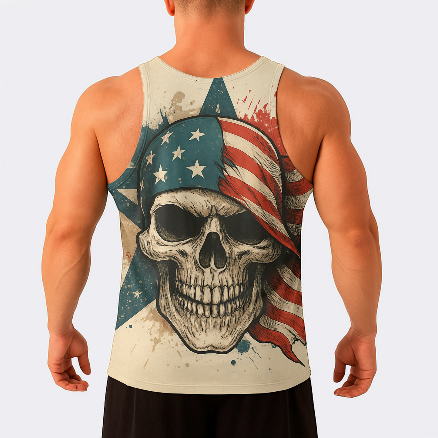 Skull Power Training Tank Top for Men- TT02618