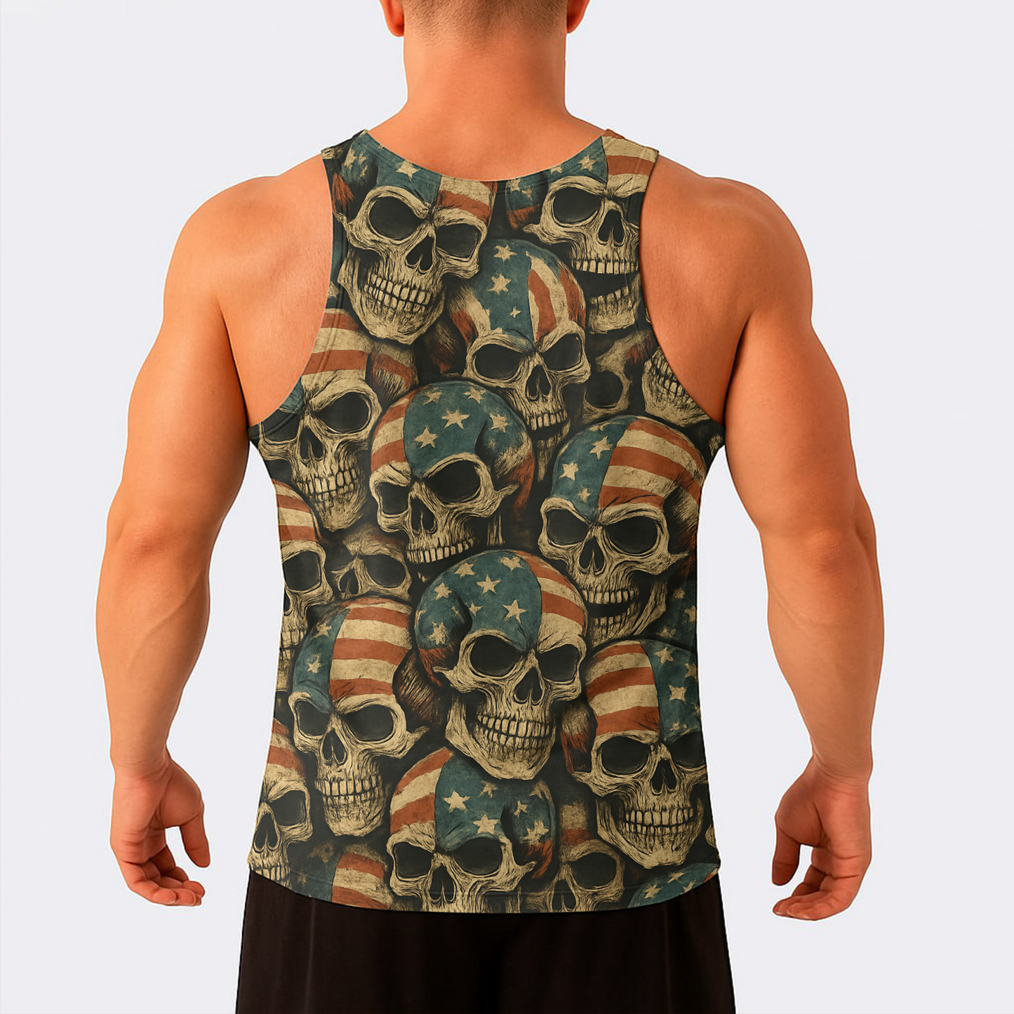 Skull Power Training Tank Top for Men- TT02624