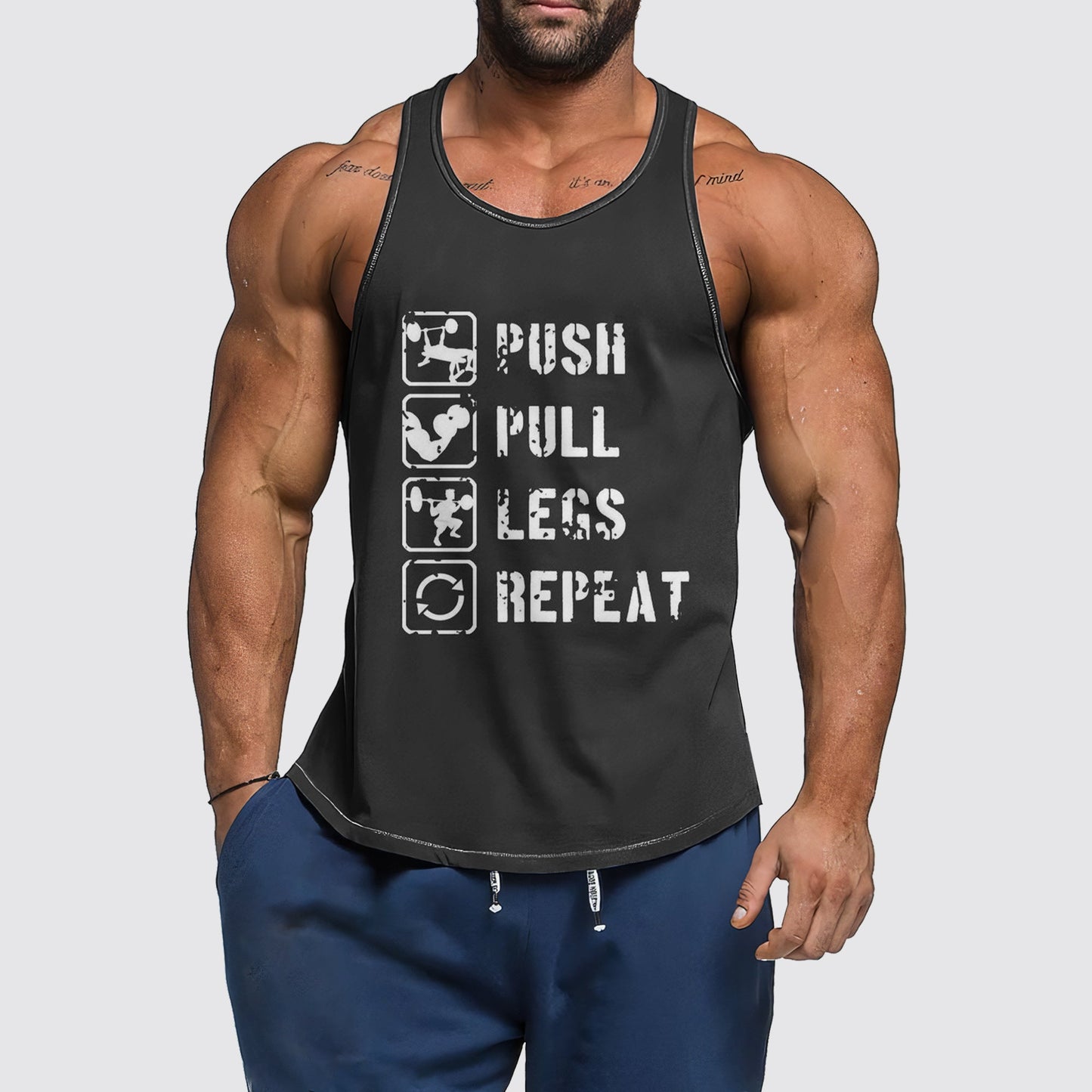 Ultimate Gym Tank Top for Men: Stay Cool and Comfy During Intense Workouts- AA00848