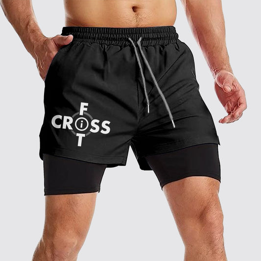 Double Layer Performance Shorts: Your Gym Training Essential!- AA01049