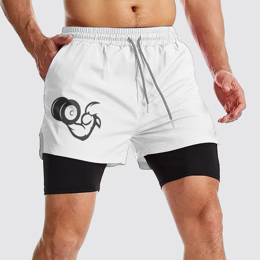 Double Layer Performance Shorts: Your Gym Training Essential!- AA01079