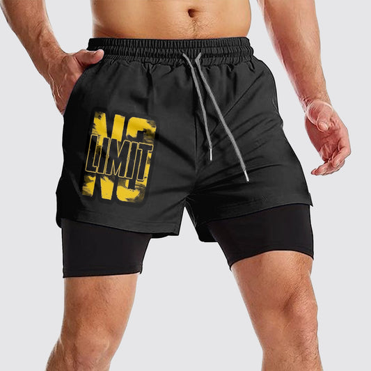 Double Layer Performance Shorts: Your Gym Training Essential!- AA01120