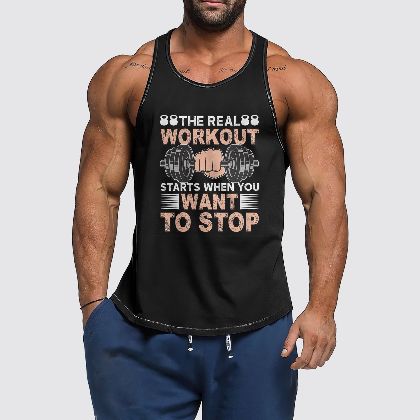 Ultimate Gym Tank Top for Men: Stay Cool and Comfy During Intense Workouts- AA01371