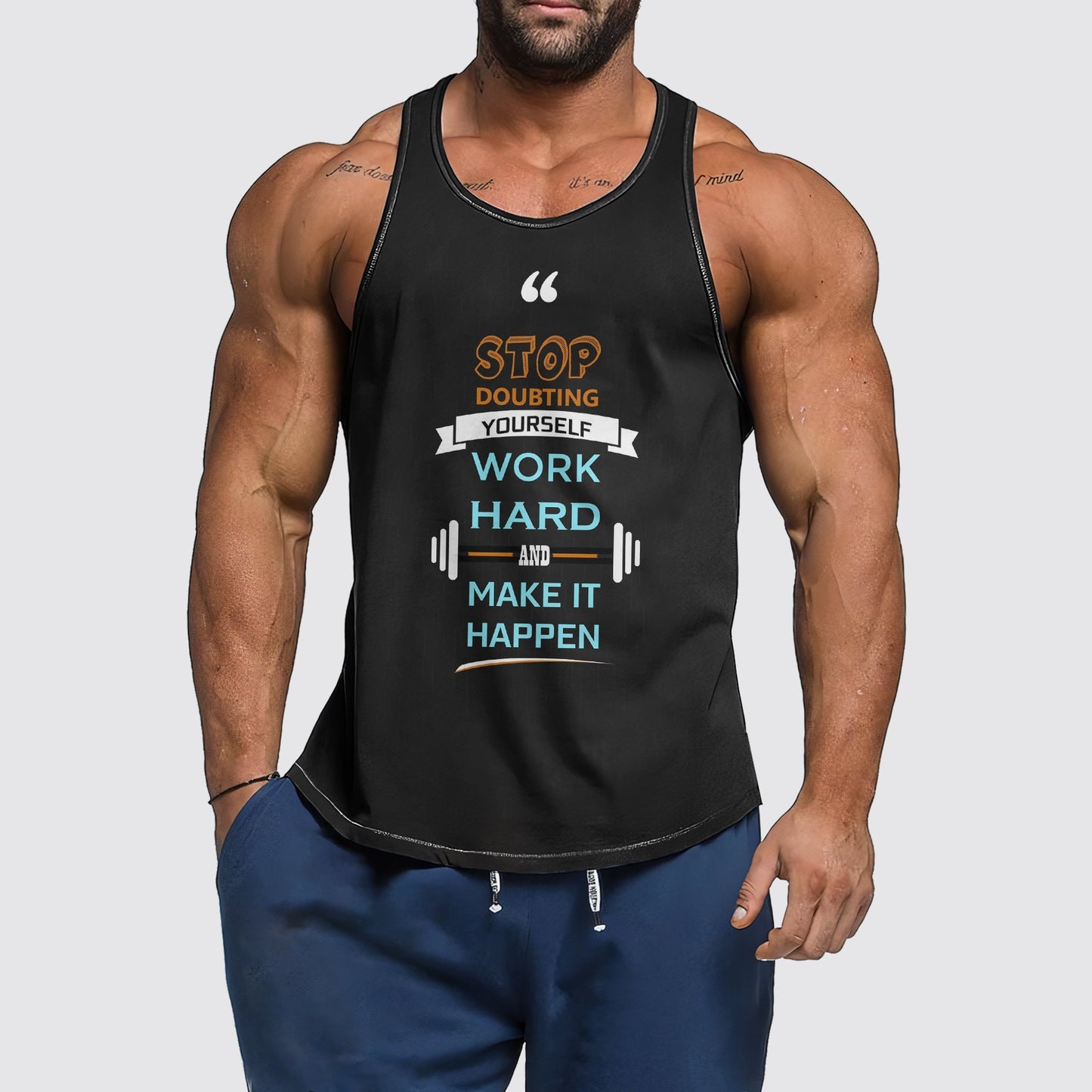 Ultimate Gym Tank Top for Men: Stay Cool and Comfy During Intense Workouts- AA01429