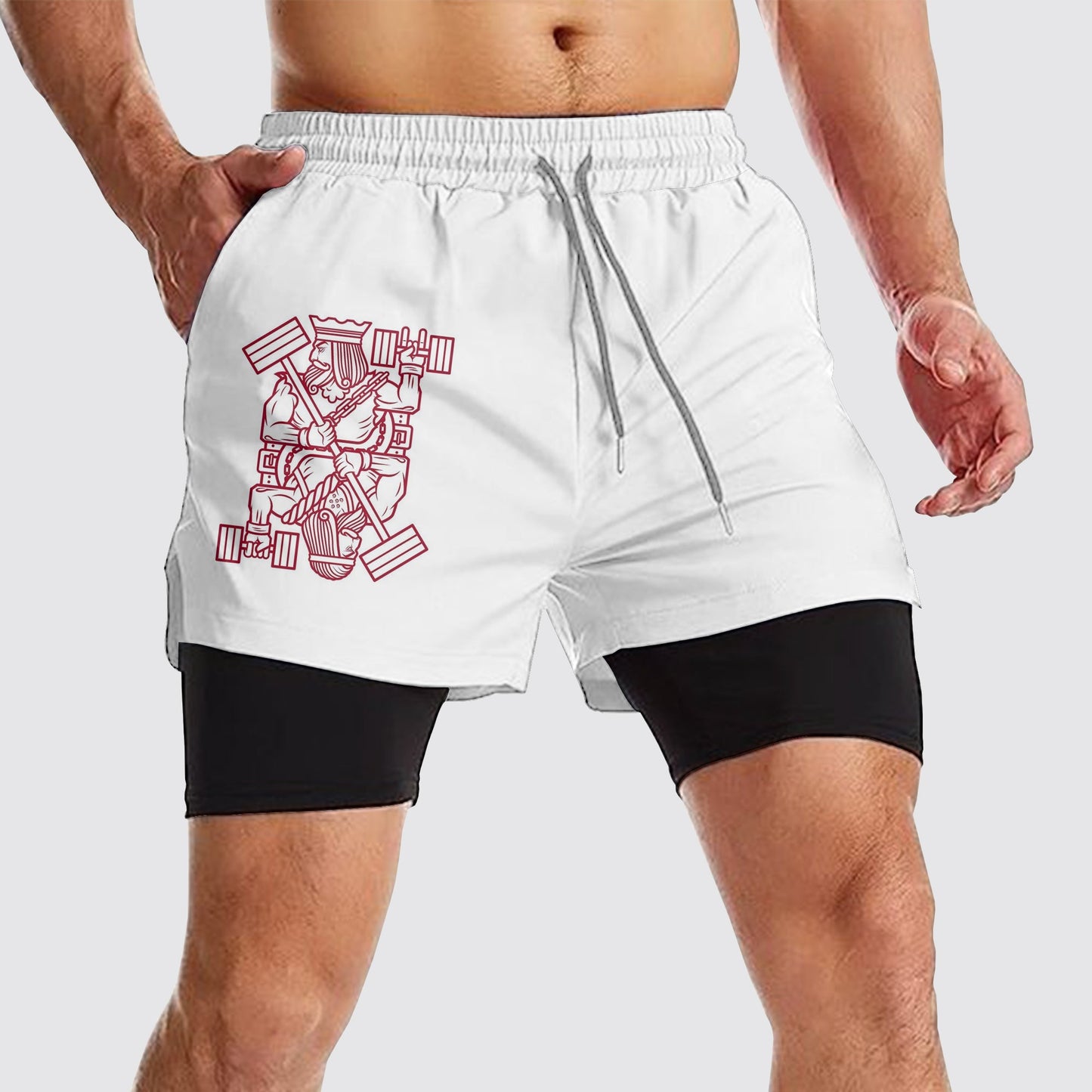 Double Layer Performance Shorts: Your Gym Training Essential!- AA01507