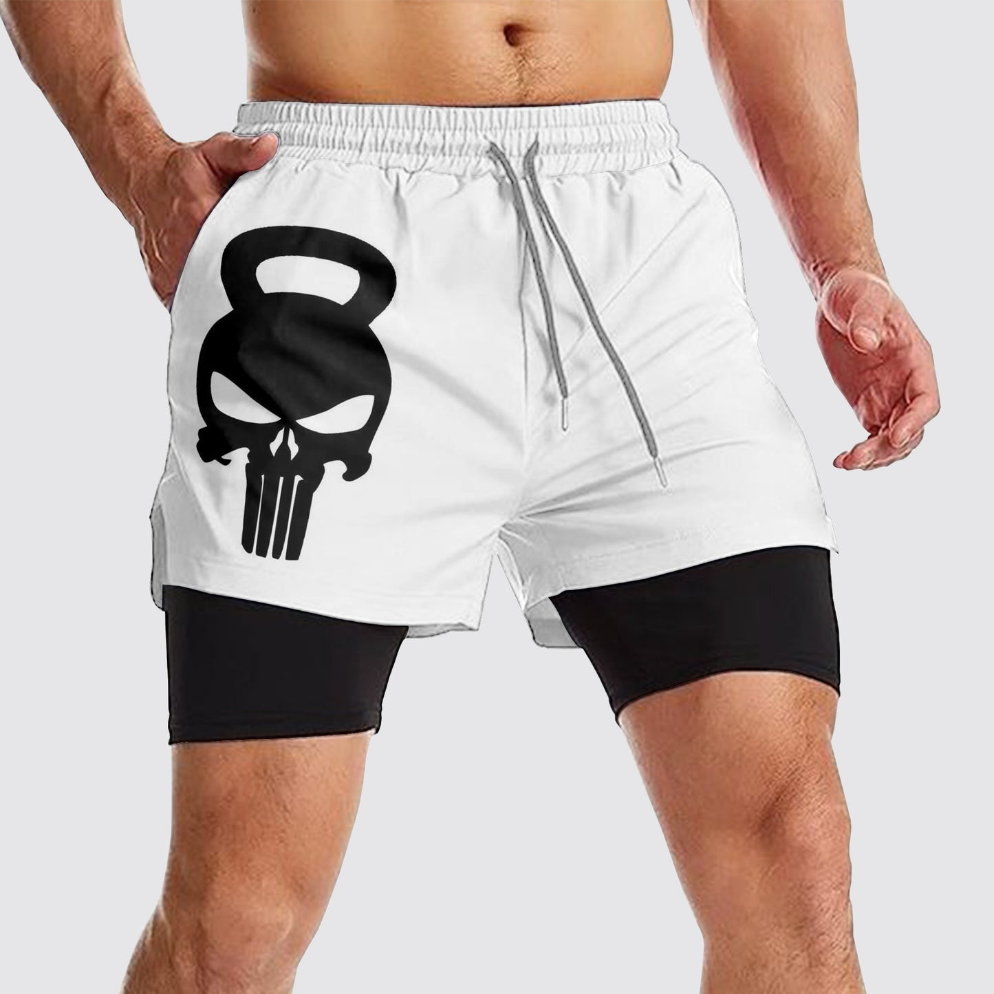 Double Layer Performance Shorts: Your Gym Training Essential!- AA01519