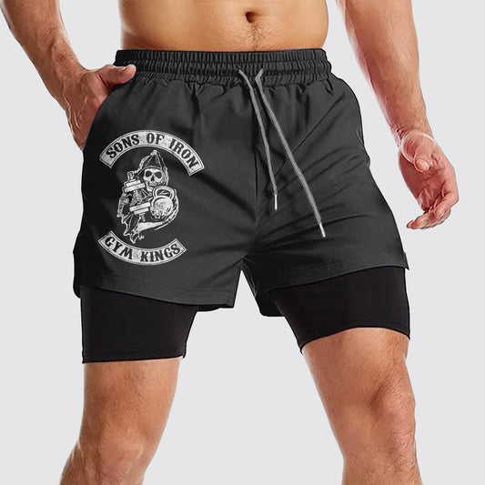 Double Layer Performance Shorts: Your Gym Training Essential!- AA01522