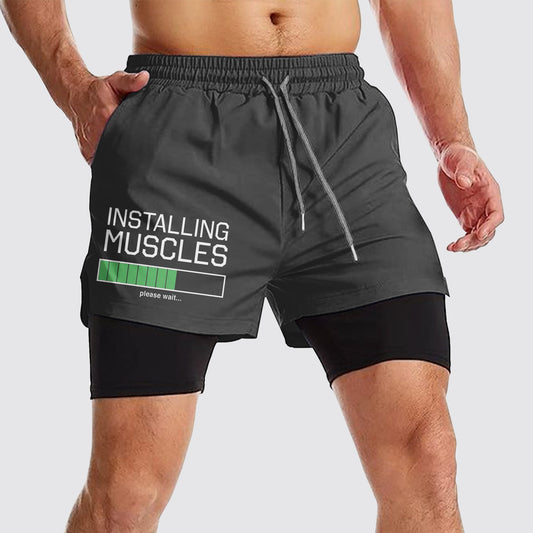 Double Layer Performance Shorts: Your Gym Training Essential!- AA02351