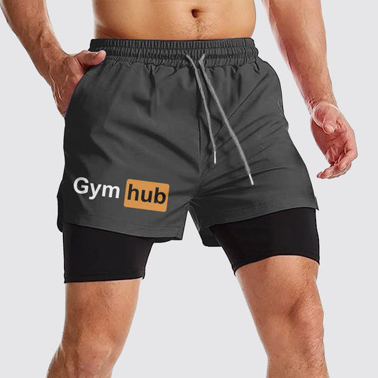 Double Layer Performance Shorts: Your Gym Training Essential!- AA02354