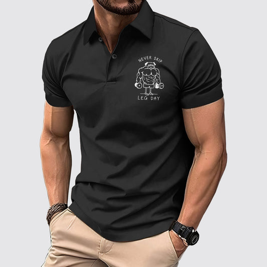 FlexFit Gym Polo Shirt: Performance & Style in Motion- AA02622