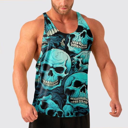 Skull Power Training Tank Top for Men- AA04795