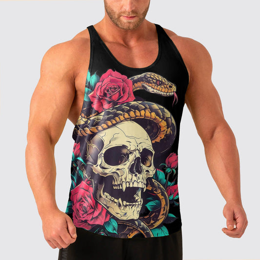 Skull Power Training Tank Top for Men- AA04799