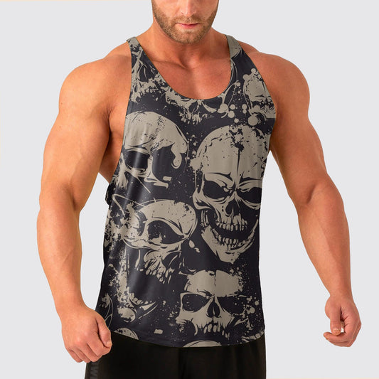 Skull Power Training Tank Top for Men- AA04813