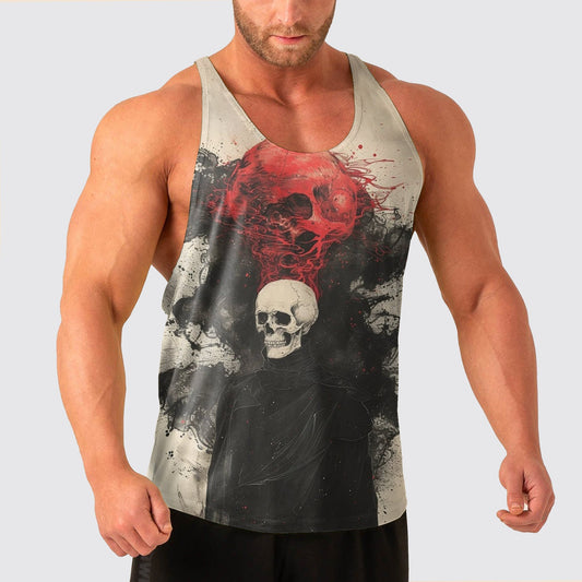 Skull Power Training Tank Top for Men- AA04844