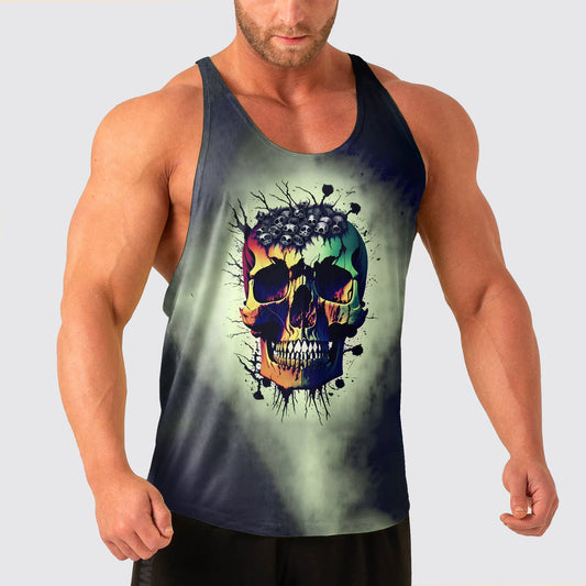 Skull Power Training Tank Top for Men- AA04958