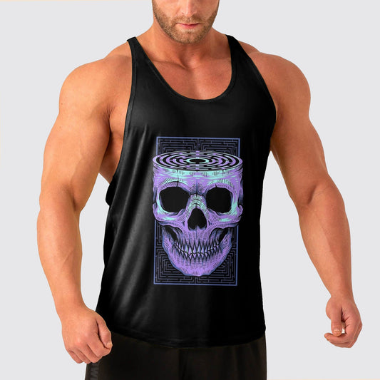 Skull Power Training Tank Top for Men- AA04969