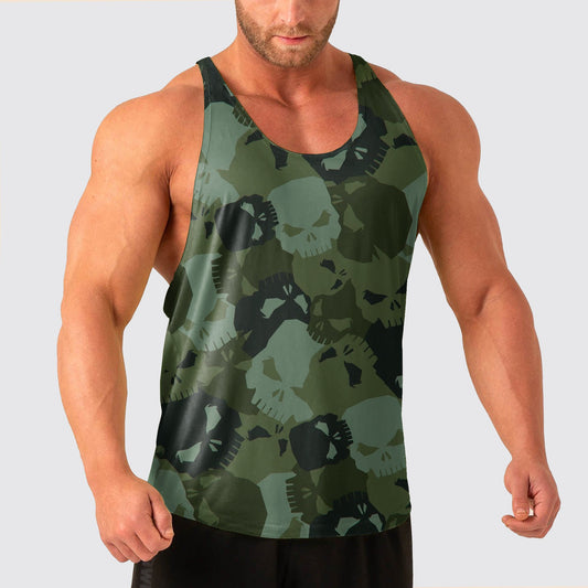 Skull Power Training Tank Top for Men- AA04978