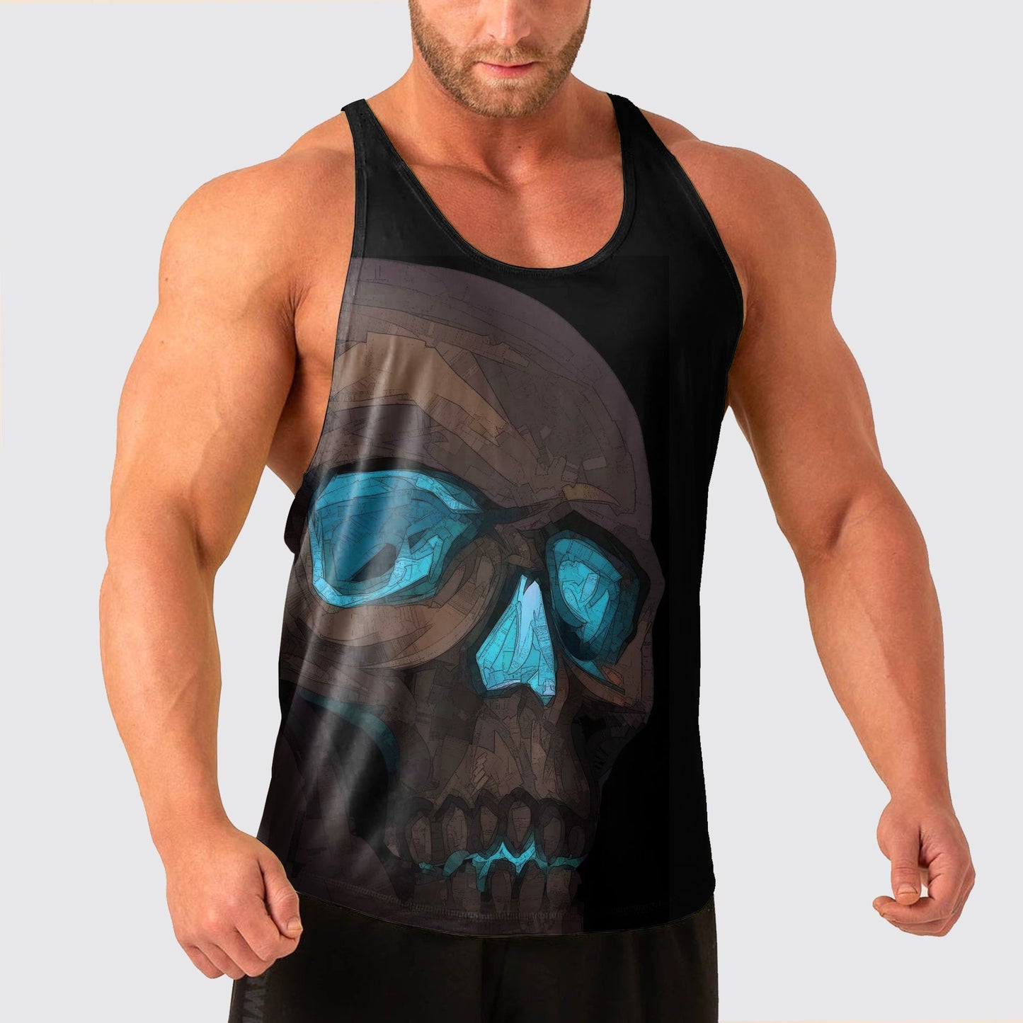 Skull Power Training Tank Top for Men- AA04989