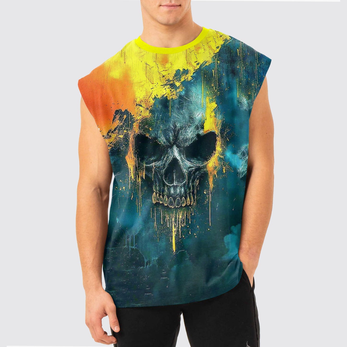 Dread Skull Cut-Off Tank- AA05043