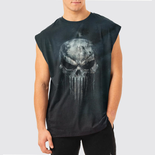 Dread Skull Cut-Off Tank- AA05057