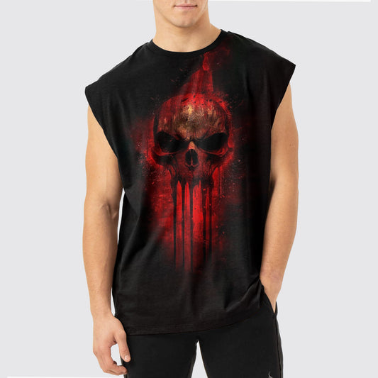 Dread Skull Cut-Off Tank- AA05098