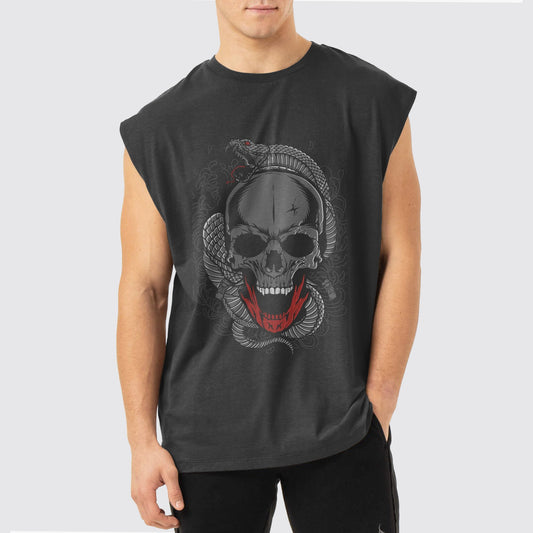 Dread Skull Cut-Off Tank- AA05099